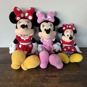 Disney Minnie Mouse Plush Lot Collectible Dolls Disney Parks Authentic Large